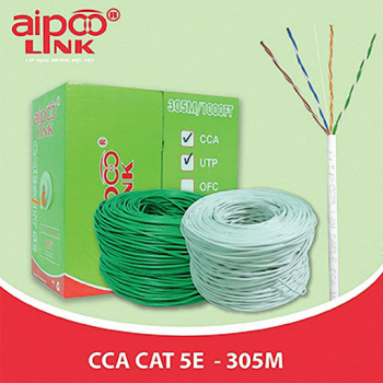 Cáp Mạng Aipoo Link UTP Cat 5e-CCA 305M